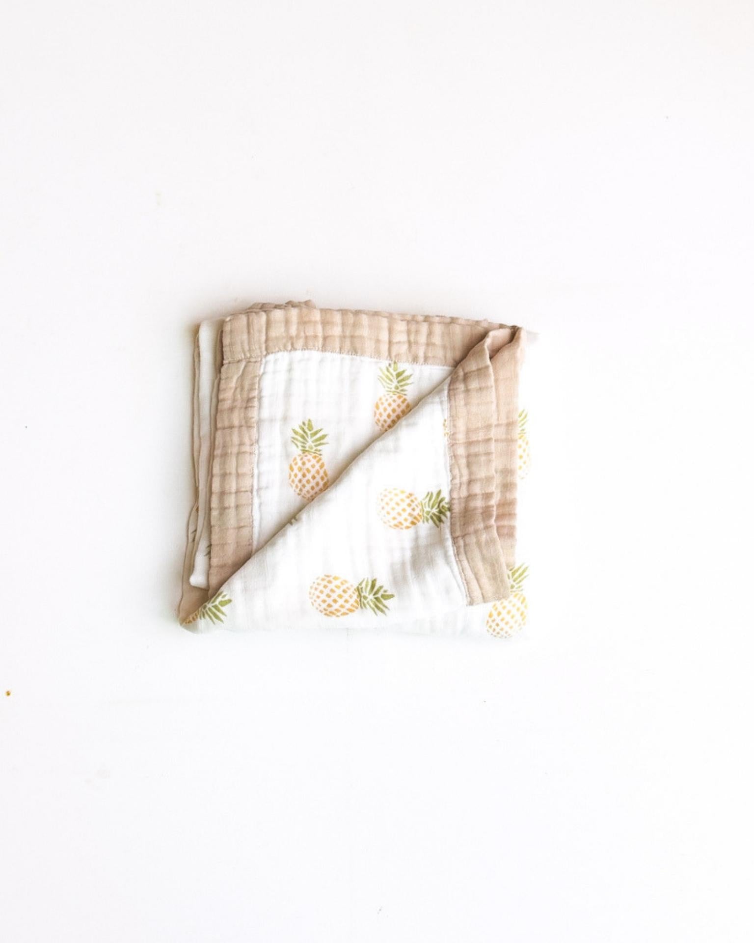Pineapple Print 6-Layer Organic Baby Blanket - Coca + B.