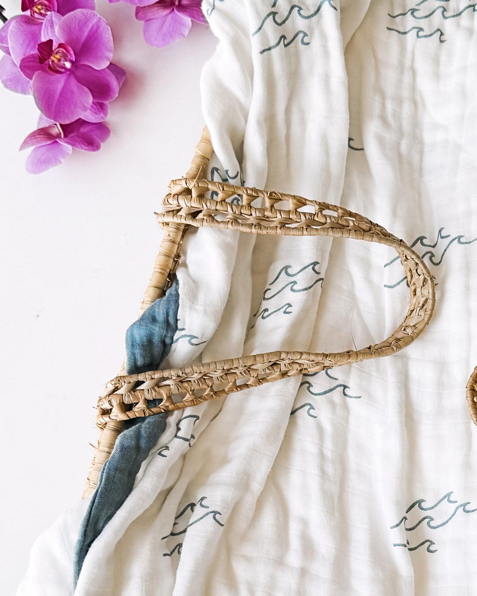 wave print baby blanket