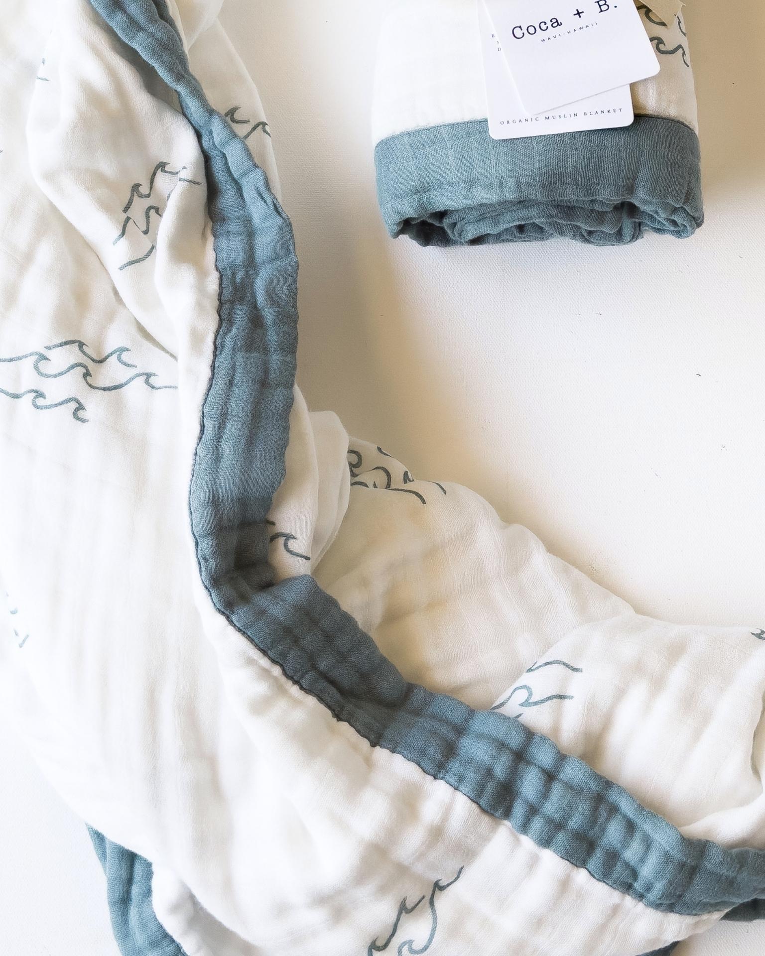 simple wave baby blanket