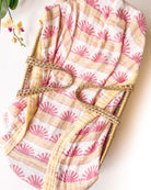 Pink Sun + Wave Print 6-Layer Organic Baby Blanket - Coca + B.