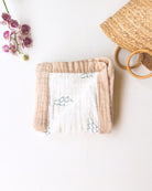 Simple Wave – Sand Trim | 6-Layer Organic Bamboo Baby Blanket - Coca + B.