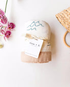 Simple Wave – Sand Trim | 6-Layer Organic Bamboo Baby Blanket - Coca + B.