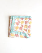 Sea Shells – Aqua Trim | 6-Layer Organic Bamboo Baby Blanket - Coca + B.