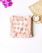 Sea Shells – Apricot Trim | 6-Layer Organic Bamboo Muslin Baby Blanket - Coca + B.