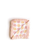 Sea Shells – Apricot Trim | 6-Layer Organic Bamboo Muslin Baby Blanket - Coca + B.