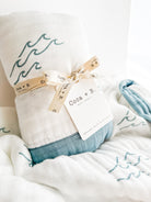 Simple Wave 6 Layer Organic Bamboo Muslin Blanket - Coca + B.