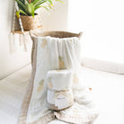 Pineapple 6 Layer Organic Bamboo Muslin Blanket - Coca + B.