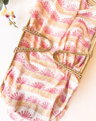 Pink Sun + Wave Organic Baby Swaddle - Coca + B.