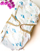 Sea Animal Print Organic Baby Swaddle - Coca + B.