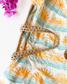 Sun + Wave Print Organic Baby Swaddle - Coca + B.