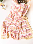 Pink Sun + Wave 6 Layer Organic Bamboo Muslin Blanket - Coca + B.
